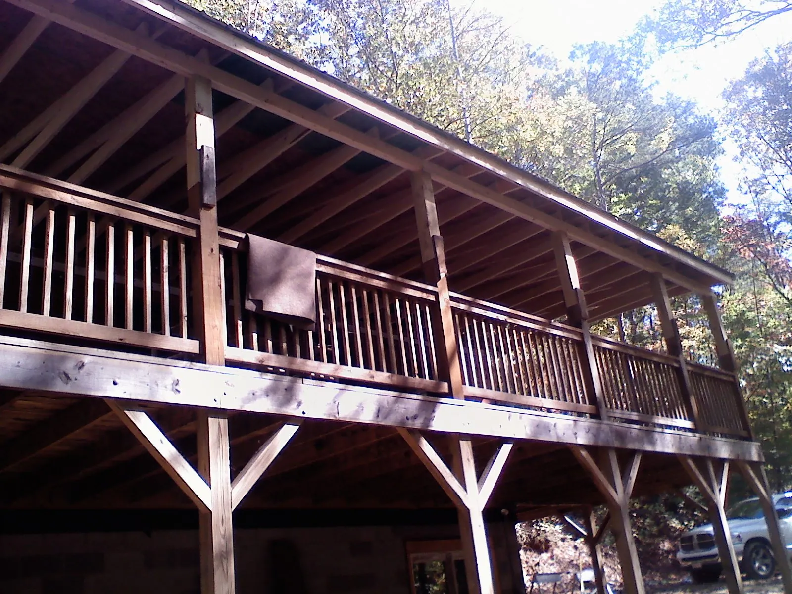 Timber framing under a new elevated porch and deck — Roof Leak Repair in Fish Haven by Roofing Brothers